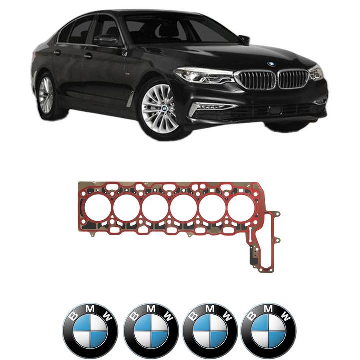 Garnitura chiuloasa BMW Seria 5 (G30, F90) 540 d xDrive din 2017-2020 KW 235 CP 320 CMC 2993, auto, Elring, 4x Stickere auto cu BMW