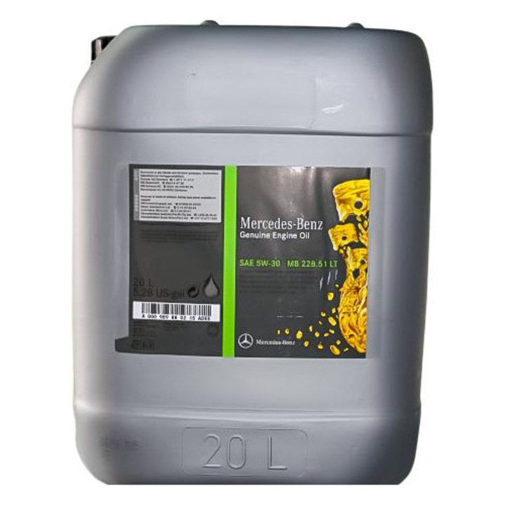 Ulei MERCEDES BENZ Low SPAsh MB228.51 LT 5W30 A000989790615ABDE, motor, volum 20 litri
