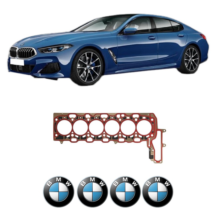 Garnitura chiuloasa BMW Seria 8 Coupe (G15, F92) 840 d xDrive din 2018-2020 KW 235 CP 320 CMC 2993, auto, Elring, 4x Stickere auto cu BMW