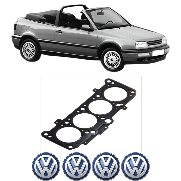 Garnitura chiuloasa Volkswagen GOLF III Cabriolet (1E7) 1.9 TDI din 1995-1998 KW 66 CP 90 CMC 1896, auto, Elring, 4x Stickere auto cu Volkswagen