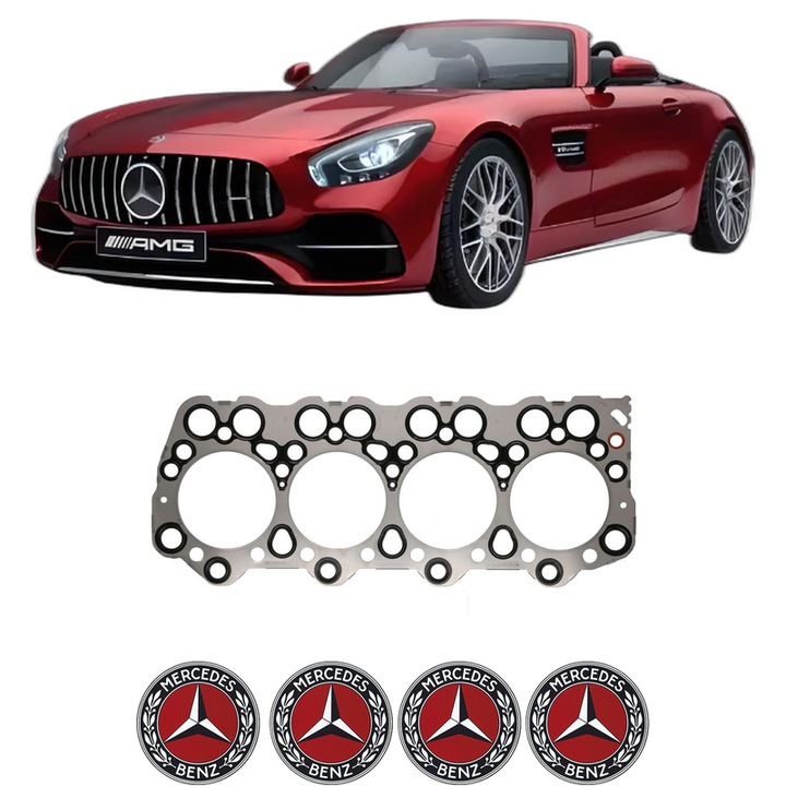 Garnitura chiuloasa MERCEDES-BENZ AMG GT Roadster (R190) GT (190.477) din 2016-2020 KW 350 CP 476 CMC 3982, auto, Elring, 4x Stickere auto cu MERCEDES-BENZ