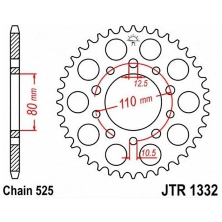 7276769M ATT Pinion Lant Mare 40 Dinti JTR701 pentru Moto Aprilia RS 125