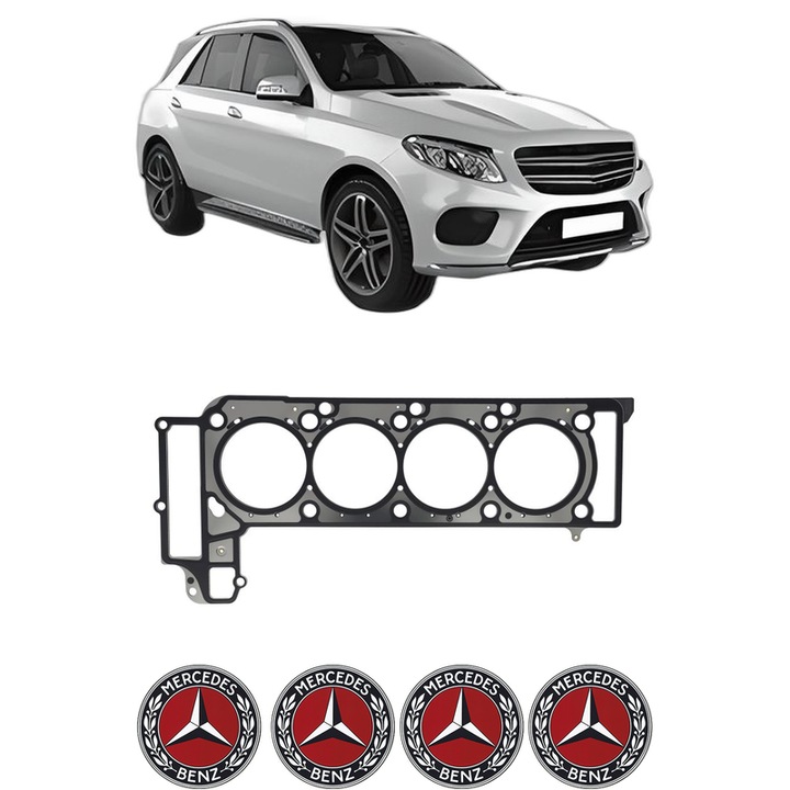 Garnitura chiuloasa MERCEDES-BENZ GLE (W166) AMG 63 4-matic (166.074) din 2015-2017 KW 386 CP 525 CMC 5461, auto, Elring, 4x Stickere auto cu MERCEDES-BENZ
