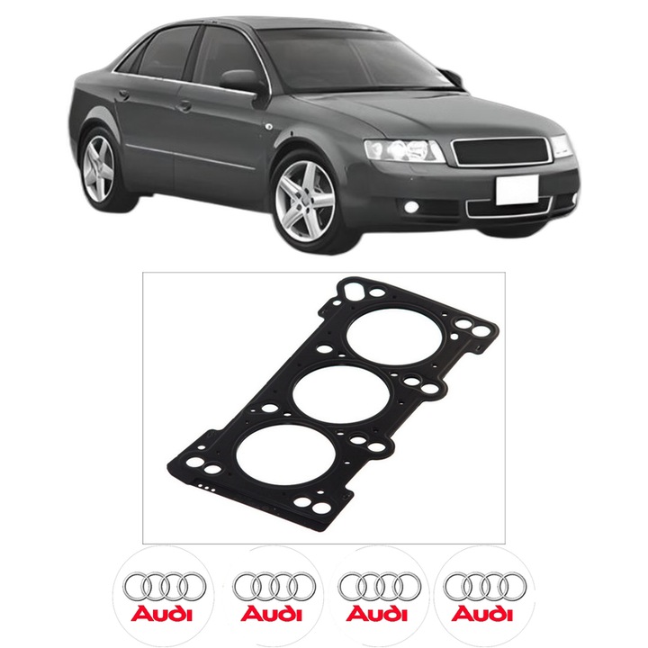 Garnitura chiuloasa AUDI A4 B6 (8E2) 2.5 TDI quattro din 2000-2004 KW 132 CP 180 CMC 2496, auto, Elring, 4x Stickere auto cu AUDI