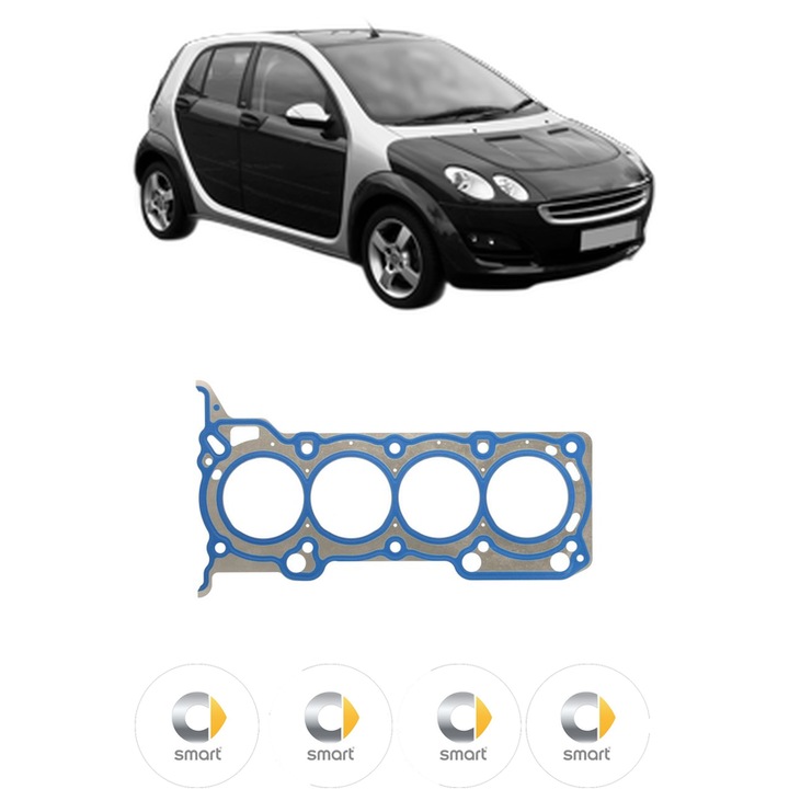 Garnitura chiuloasa SMART FORFOUR (454) 1.5 (454.032) din 2004-2006 KW 90 CP 122 CMC 1499, auto, Elring, 4x Stickere auto cu SMART