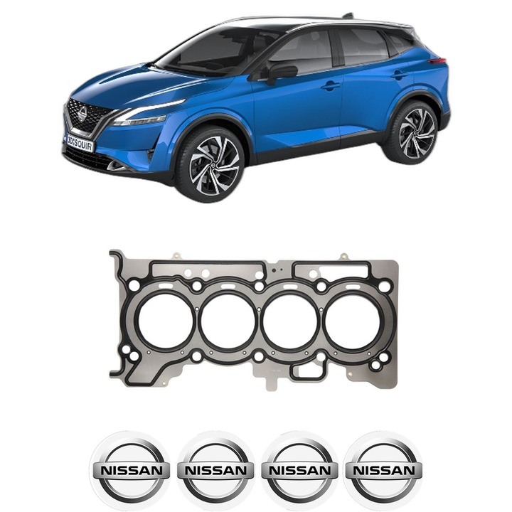 Garnitura chiuloasa NISSAN QASHQAI III (J12) 1.3 DIG-T All-wheel Drive din 2021 KW 116 CP 158 CMC 1332, auto, Elring, 4x Stickere auto cu NISSAN