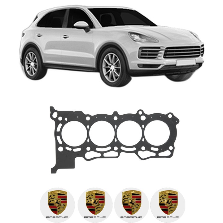 Garnitura chiuloasa PORSCHE CAYENNE (9YA) 3.0 AWD (9YAAA1) din 2017 KW 250 CP 340 CMC 2995, auto, Elring, 4x Stickere auto cu PORSCHE