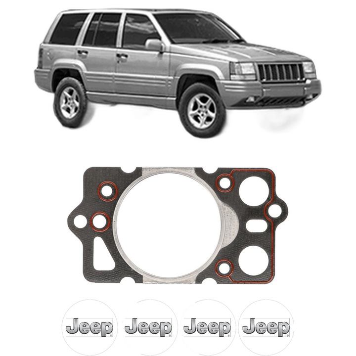 Garnitura chiuloasa JEEP GRAND CHEROKEE I (ZJ, ZG) 2.5 TD Laredo din 1996-1998 KW 85 CP 115 CMC 2498, auto, Elring, 4x Stickere auto cu JEEP