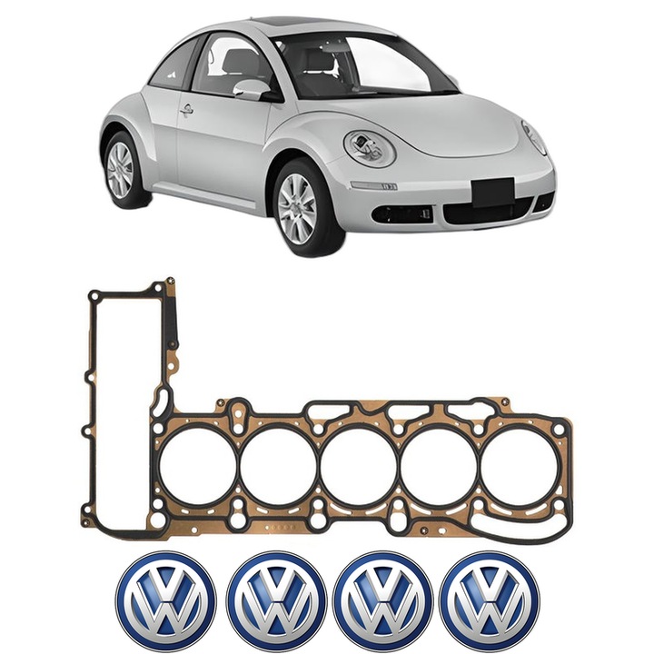 Garnitura chiuloasa Volkswagen NEW BEETLE (9C1, 1C1) 2.5 din 2005-2010 KW 110 CP 150 CMC 2480, auto, Elring, 4x Stickere auto cu Volkswagen
