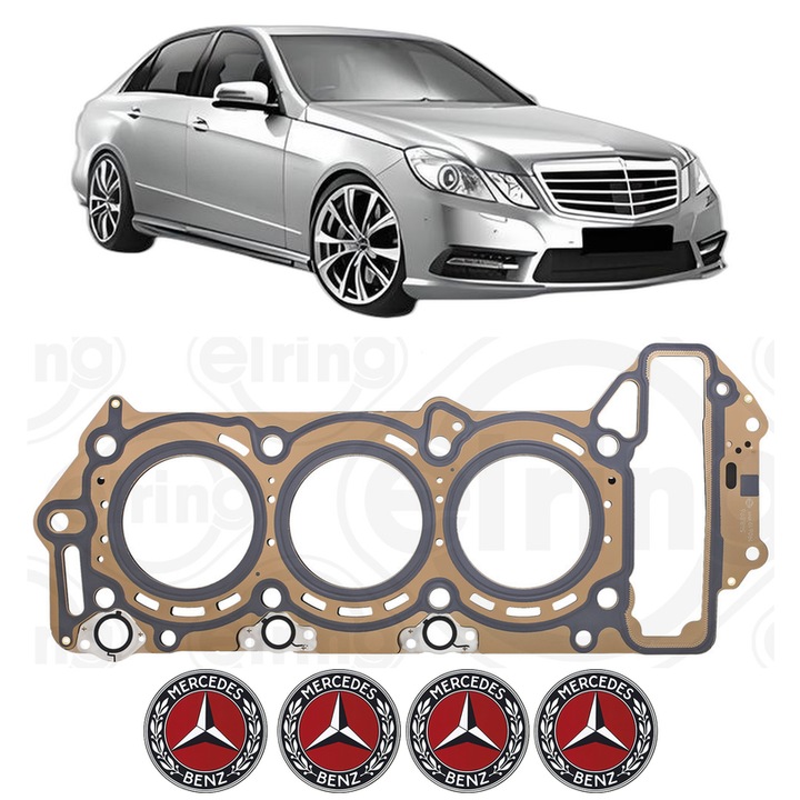 Garnitura chiuloasa MERCEDES-BENZ E-CLASS (W212) E 350 CDI 4-matic (212.093) din 2011-2015 KW 195 CP 265 CMC 2987, auto, Elring, 4x Stickere auto cu MERCEDES-BENZ