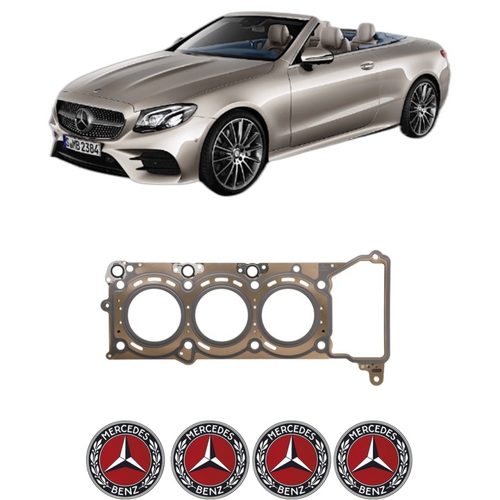 Garnitura chiuloasa MERCEDES-BENZ E-CLASS Convertible (A238) E 350 d 4-matic (238.434) din 2017 KW 190 CP 258 CMC 2987, auto, Elring, 4x Stickere auto cu MERCEDES-BENZ