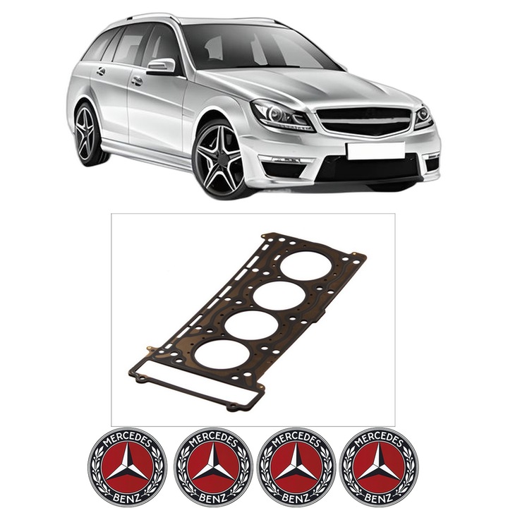 Garnitura chiuloasa MERCEDES-BENZ C-CLASS T-Model (S204) C 250 CGI (204.247) din 2009-2014 KW 150 CP 204 CMC 1796, auto, Elring, 4x Stickere auto cu MERCEDES-BENZ
