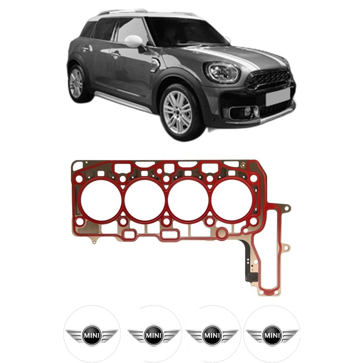 Garnitura chiuloasa MINI MINI COUNTRYMAN (F60) Cooper SD ALL4 din 2016 KW 120 CP 163 CMC 1995, auto, Elring, 4x Stickere auto cu MINI