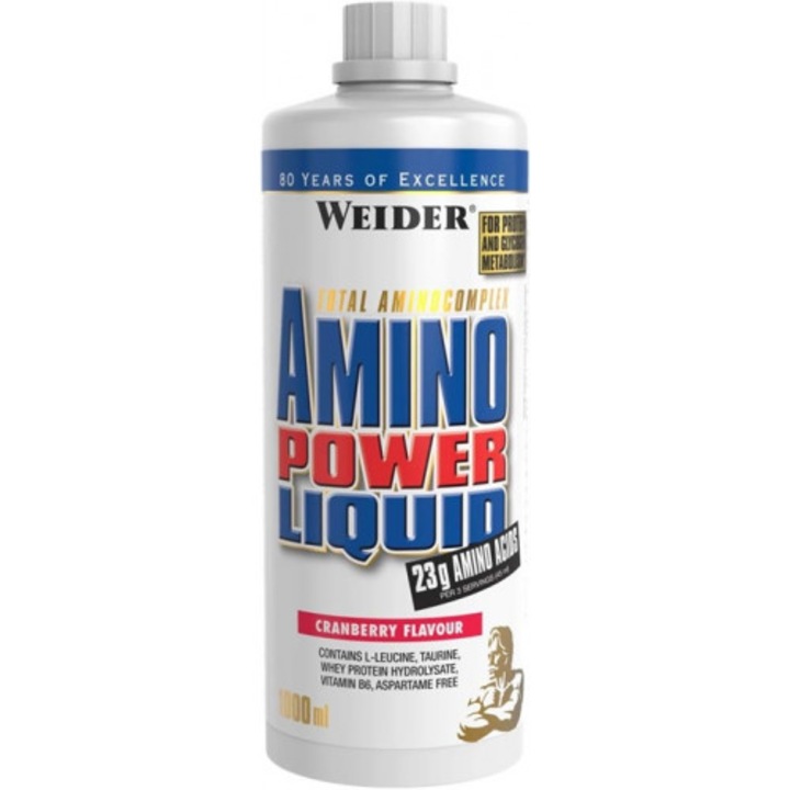 Amino Power, Weider, 1000 ml, 23 g proteine, aroma de mandarina