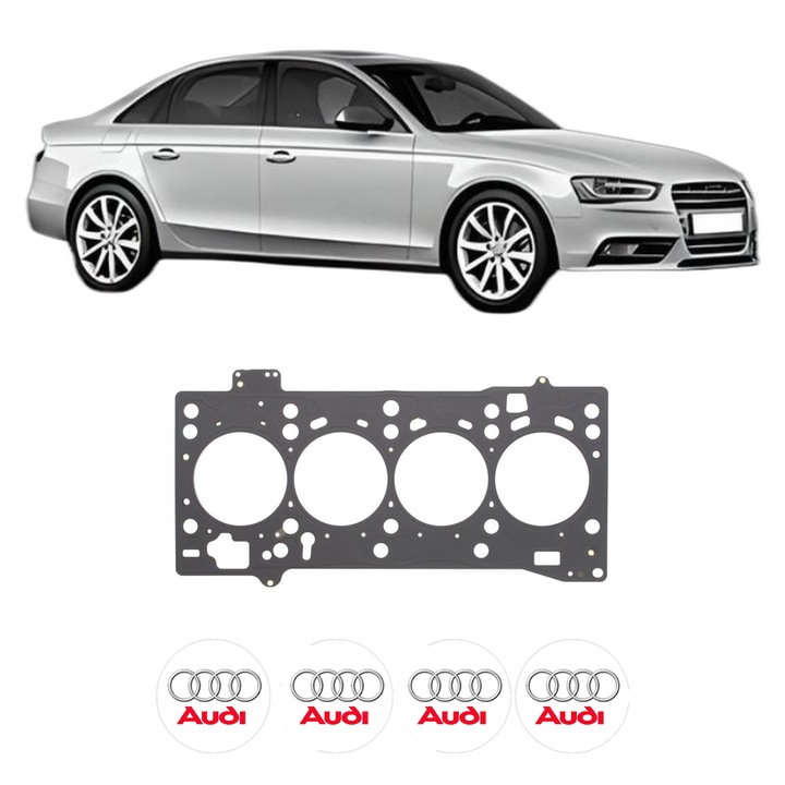 Garnitura chiuloasa AUDI A4 B8 (8K2) 2.0 TDI din 2013-2015 KW 140 CP 190 CMC 1968, auto, Elring, 4x Stickere auto cu AUDI
