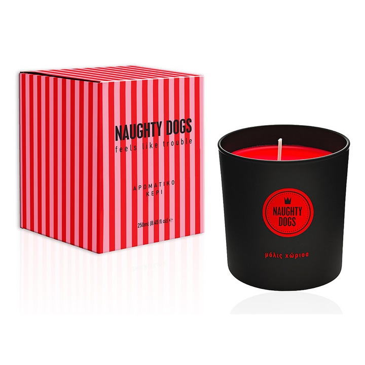 Lumanare parfumata, Naughty Dogs, Keri Molis Chorisa, aroma ananas, 250ml