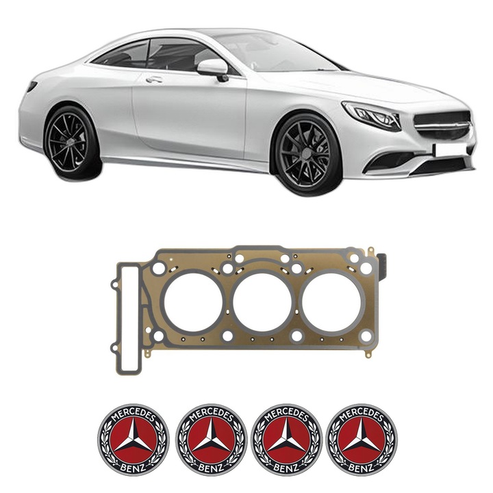 Garnitura chiuloasa MERCEDES-BENZ S-CLASS Coupe (C217) S 400 4-matic (217.364) din 2015-2020 KW 270 CP 367 CMC 2996, auto, Elring, 4x Stickere auto cu MERCEDES-BENZ