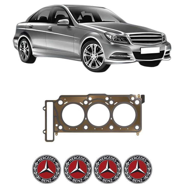 Garnitura chiuloasa MERCEDES-BENZ C-CLASS Coupe (C204) C 350 4-matic (204.388) din 2013 KW 225 CP 306 CMC 3498, auto, Elring, 4x Stickere auto cu MERCEDES-BENZ