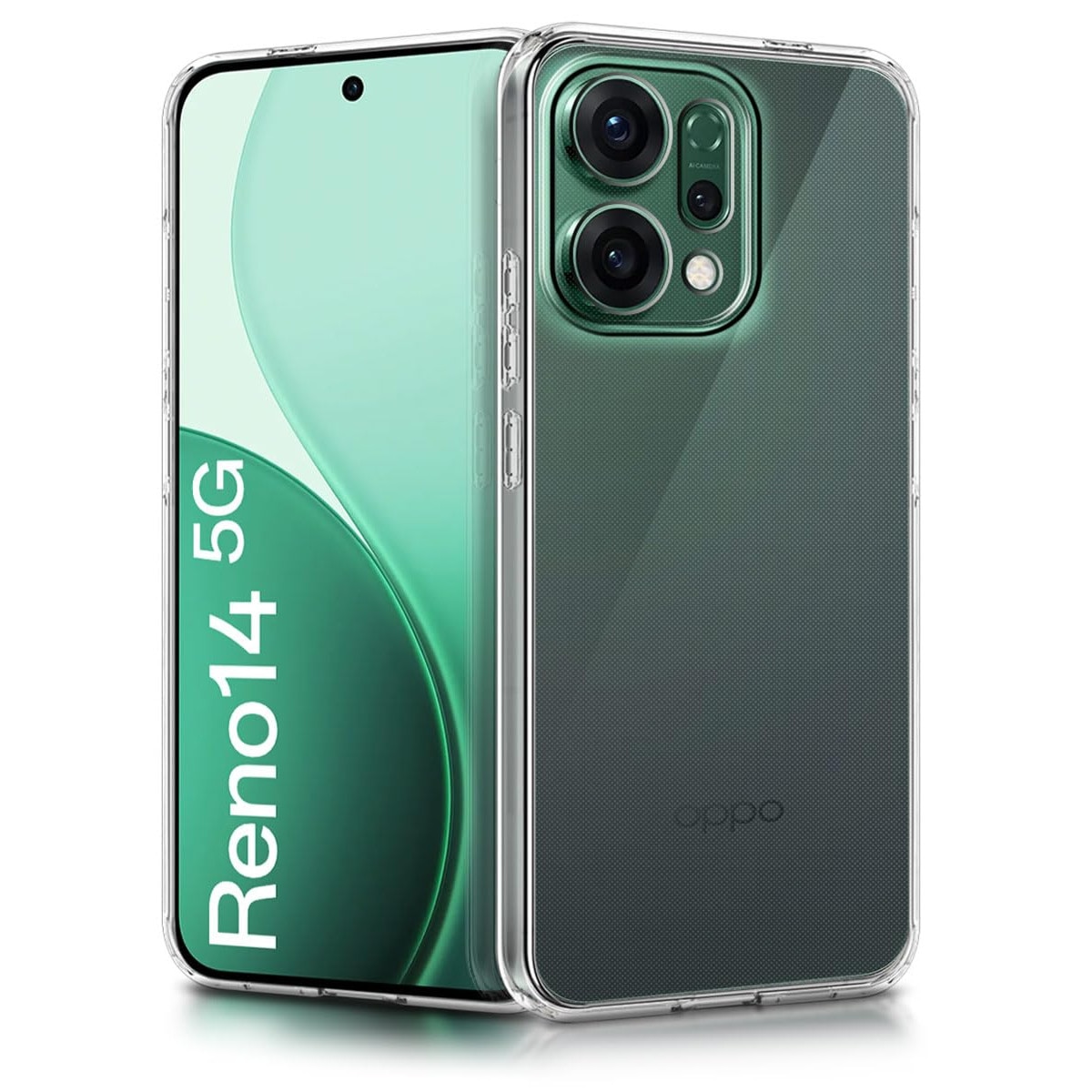 Husa pentru Oppo Reno 14 5G, Anti-Shock 1.5mm, cu protectie lentile, transparenta