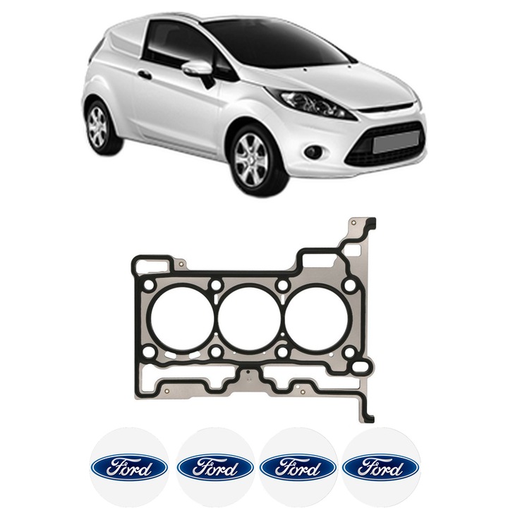 Garnitura chiuloasa FORD FIESTA VI Van 1.0 EcoBoost din 2013-2017 KW 74 CP 100 CMC 998, auto, Elring, 4x Stickere auto cu FORD
