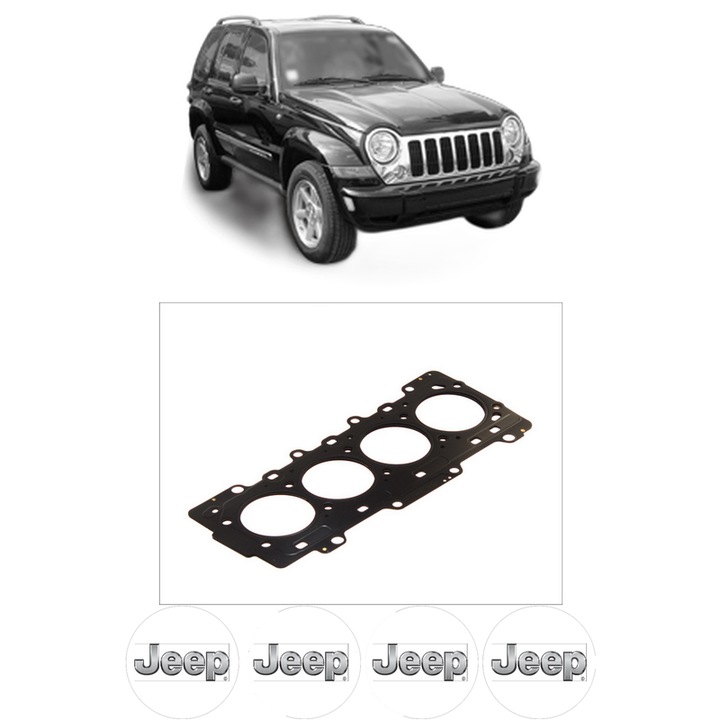 Garnitura chiuloasa JEEP CHEROKEE (KJ) 2.5 CRD 4x4 din 2001-2008 KW 105 CP 143 CMC 2499, auto, Elring, 4x Stickere auto cu JEEP