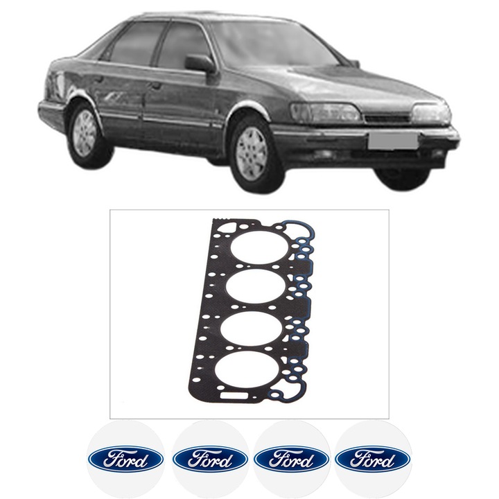 Garnitura chiuloasa FORD SCORPIO I Saloon (GGE) 2.5 D din 1989-1994 KW 51 CP 69 CMC 2498, auto, Elring, 4x Stickere auto cu FORD