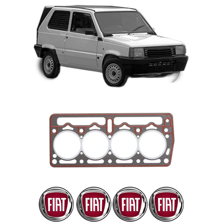Garnitura chiuloasa FIAT PANDA (141_) 900 din 1992-1996 KW 29 CP 40 CMC 899, auto, Elring, 4x Stickere auto cu FIAT