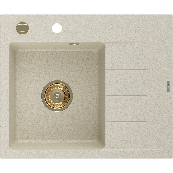 Chiuvetă bucătărie, Mexen Ben, granit, 1 compartiment, bej, 600x500 mm