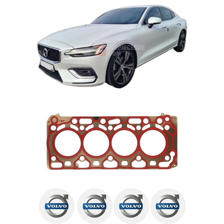 Garnitura chiuloasa VOLVO S60 III (224) T5 din 2019-2021 KW 184 CP 250 CMC 1969, auto, Elring, 4x Stickere auto cu VOLVO