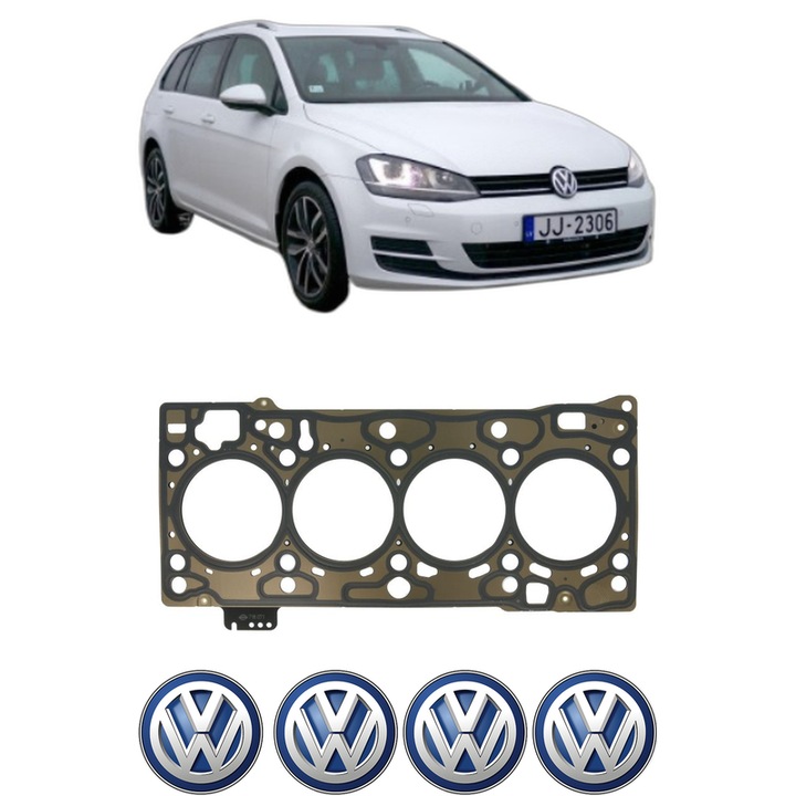 Garnitura chiuloasa Volkswagen GOLF VII Variant (BA5, BV5) 1.6 TDI din 2013-2017 KW 81 CP 110 CMC 1598, auto, Elring, 4x Stickere auto cu Volkswagen