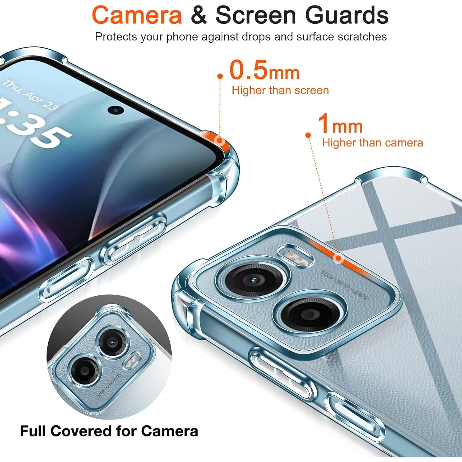Husa pentru Motorola Moto G06, G06 Power Slim Anti-Shock 1.5mm reinforced 4 corners, transparenta