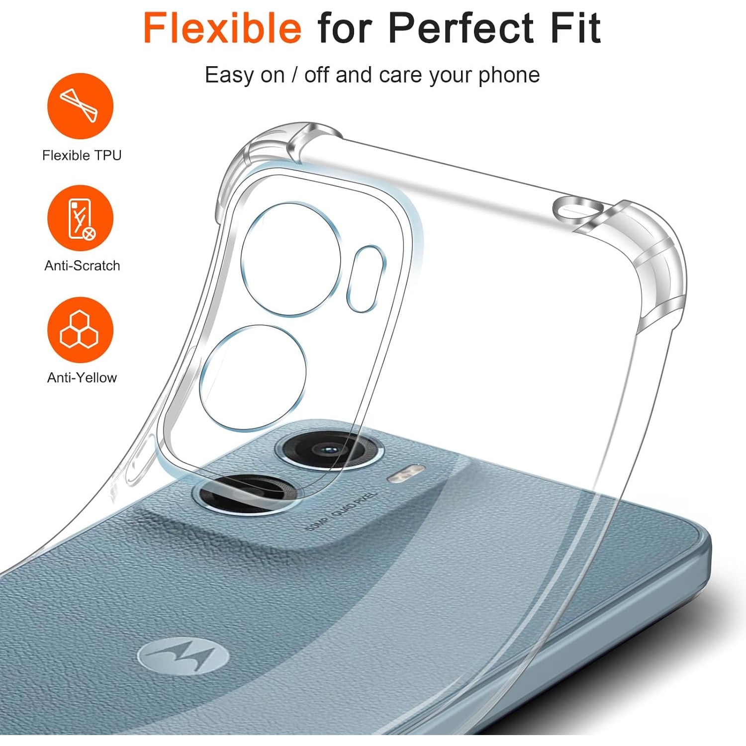 Husa pentru Motorola Moto G06, G06 Power Slim Anti-Shock 1.5mm reinforced 4 corners, transparenta