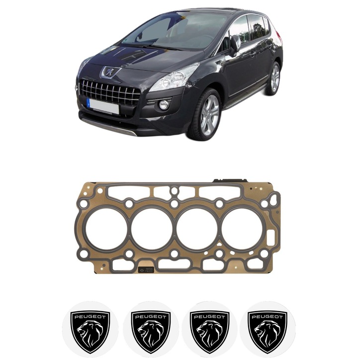 Garnitura chiuloasa PEUGEOT 3008 I MPV (0U_) 1.6 HDi din 2009-2016 KW 82 CP 112 CMC 1560, auto, Elring, 4x Stickere auto cu PEUGEOT