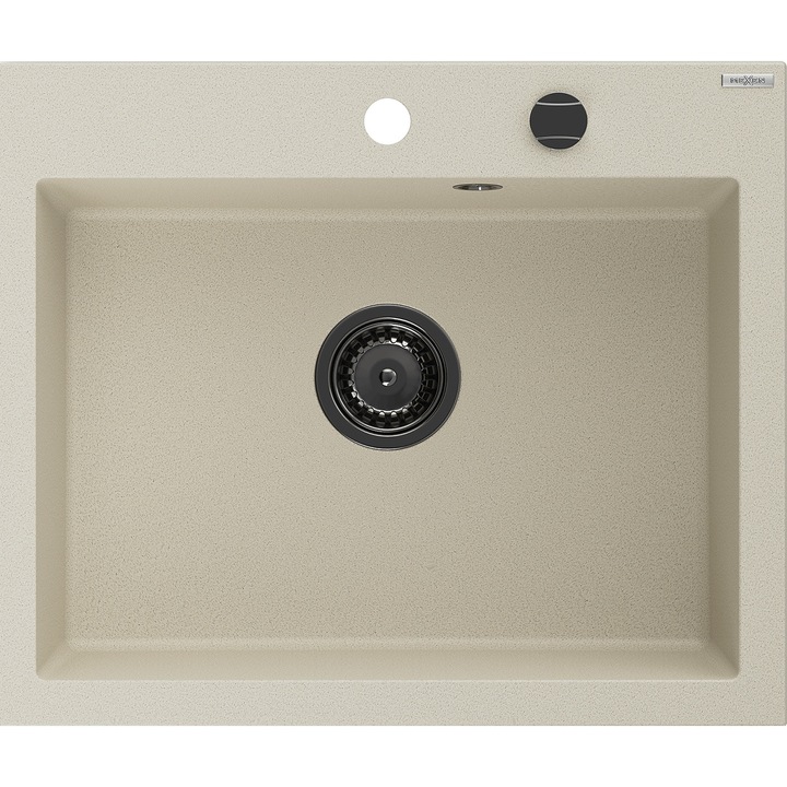 Chiuvetă bucătărie, Mexen Elix, granit, 1 cuvă, bej, 600x500mm