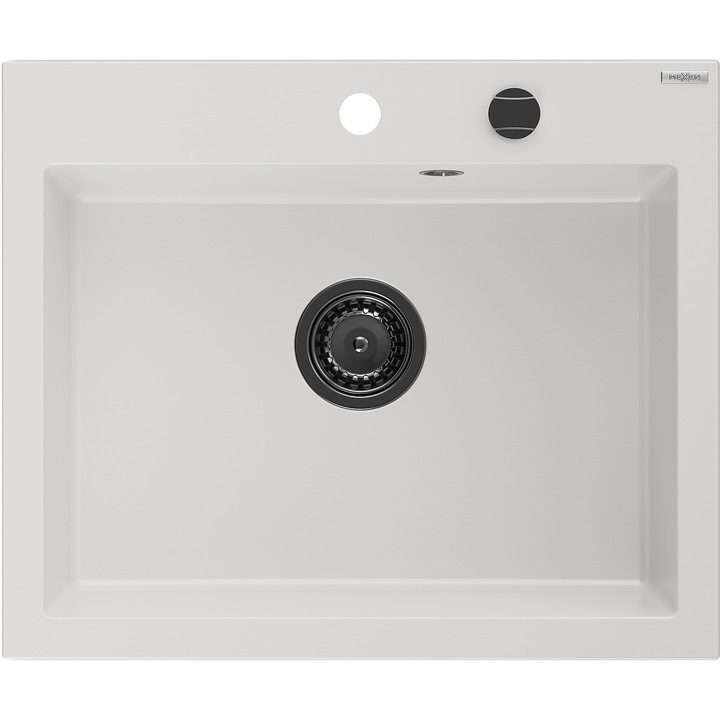 Chiuveta, Mexen Elix, granit, cu 1 compartiment, 600 x 500 mm, alb