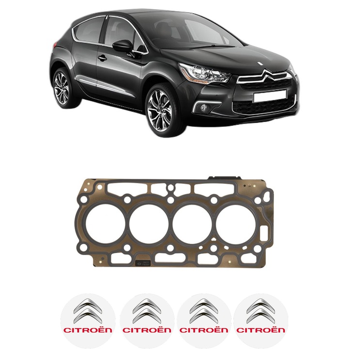 Garnitura chiuloasa CITROEN DS4 (NX_) 1.6 BlueHDi 120 din 2014-2015 KW 88 CP 120 CMC 1560, auto, Elring, 4x Stickere auto cu CITROEN
