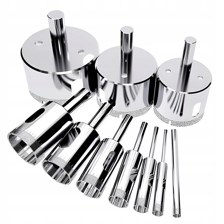 Комплект 10 диамантени боркорони, Zola, диаметър 6-68 мм, 500-900 об/мин, за пробиване на твърди материали