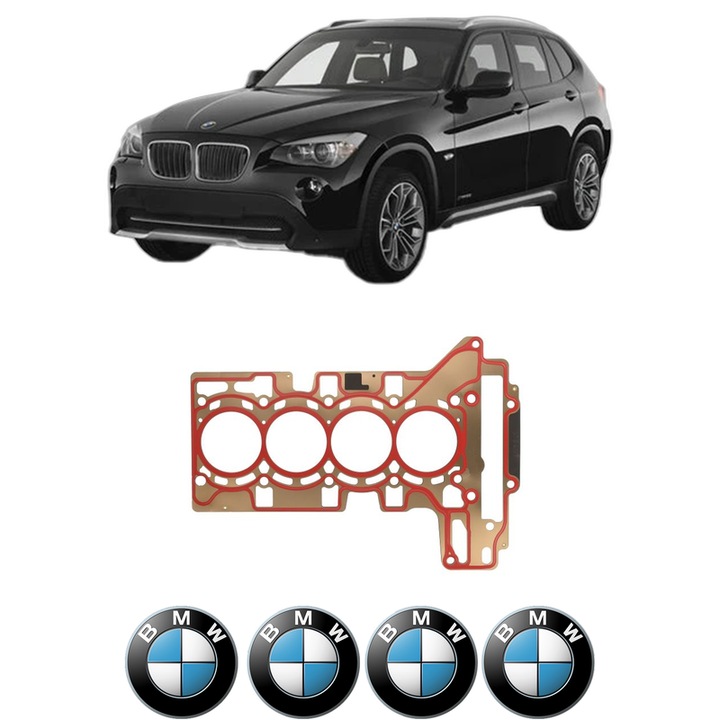 Garnitura chiuloasa BMW Seria X1 (E84) sDrive 16 i din 2013-2015 KW 105 CP 143 CMC 1592, auto, Elring, 4x Stickere auto cu BMW