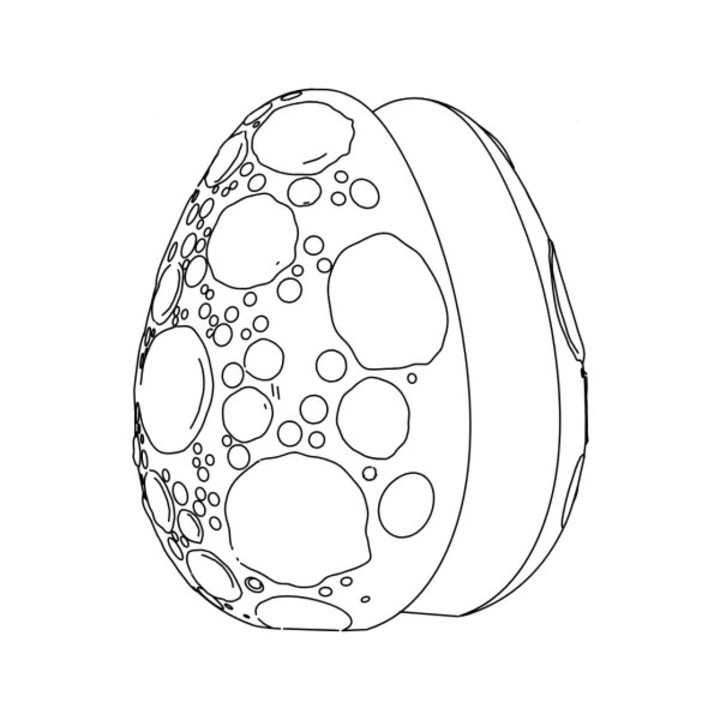 Forma din plastic pentru ou de ciocolata cu textura lunara, Ø140×200mm, 340 g