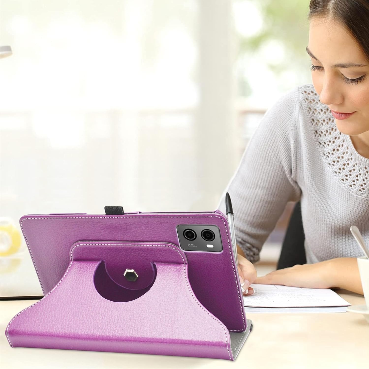 Husă tableta MAMA MOUTH Lenovo Legion Tab TB320FC, rotativă, din piele sintetică, 8,8 inci