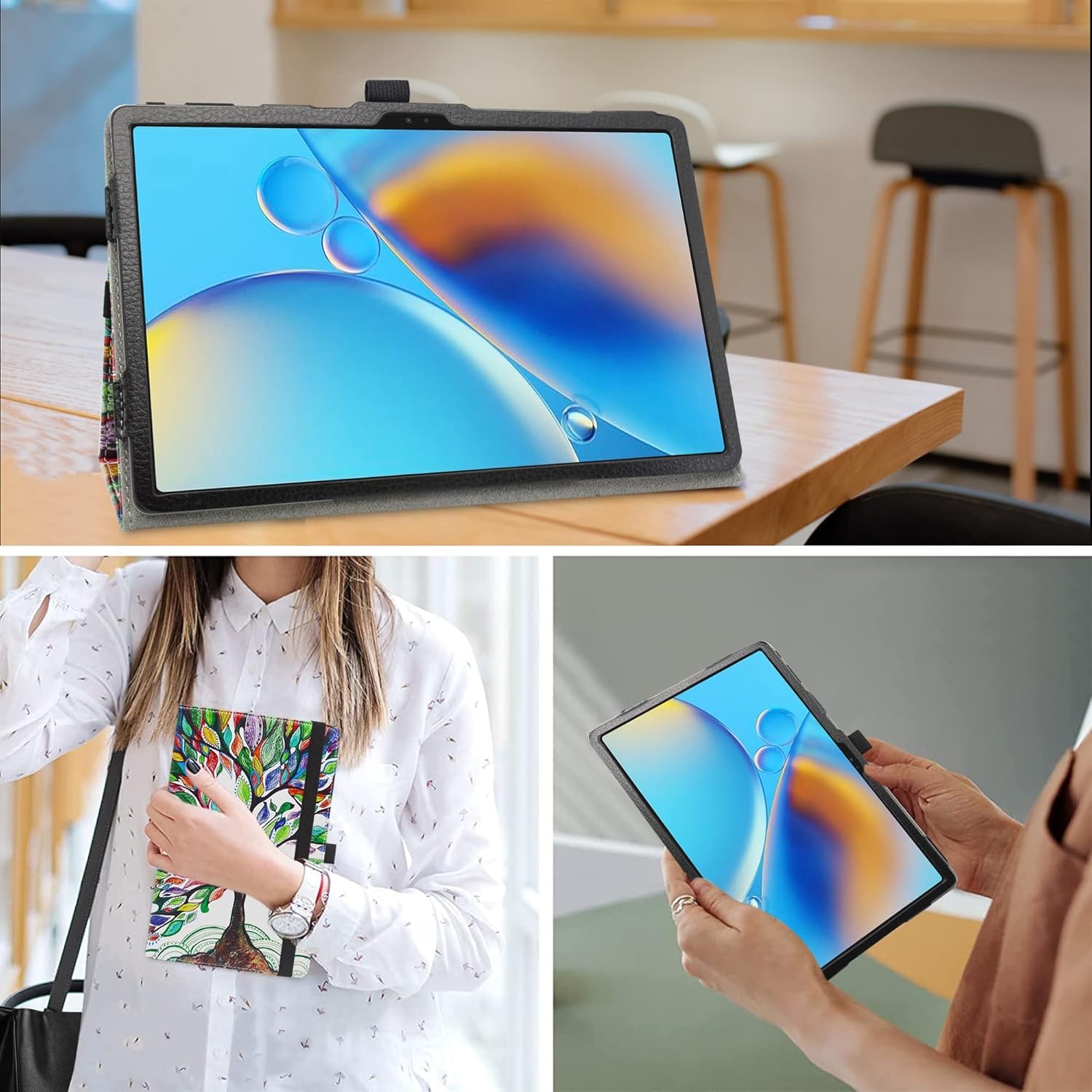Husa tabletă MAMA MOUTH CHUWI HiPad Max, piele sintetică, ultra subțire, multicolor, 10.36"