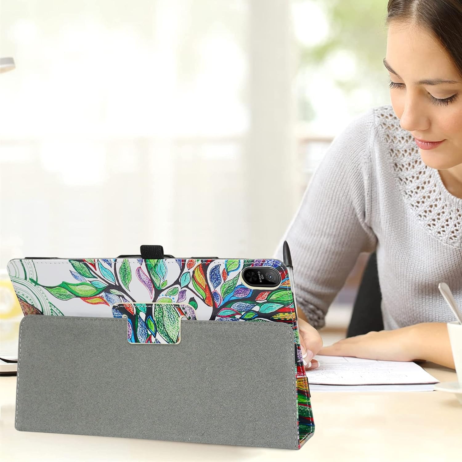 Husa tabletă MAMA MOUTH CHUWI HiPad Max, piele sintetică, ultra subțire, multicolor, 10.36"