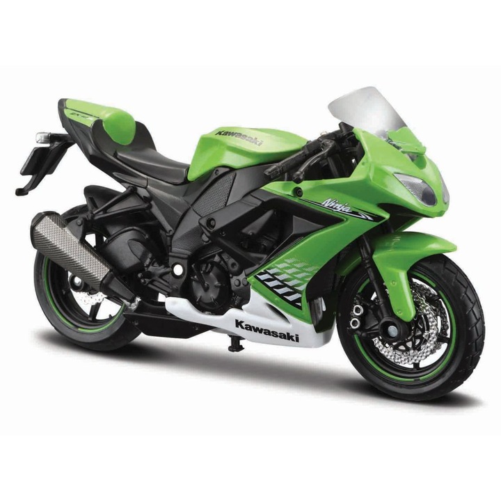 Мотоциклет Maisto Kawasaki NINJA ZX 10R от лят метал, 15x16см, специално издание, със стойка
