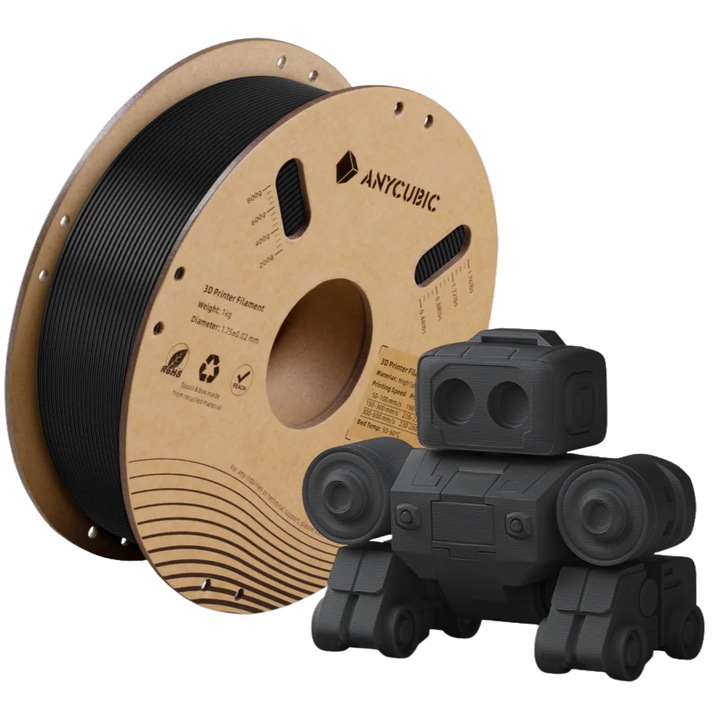 Филамент, Anycubic High Speed, 1кг, Черен, за 3D принтер