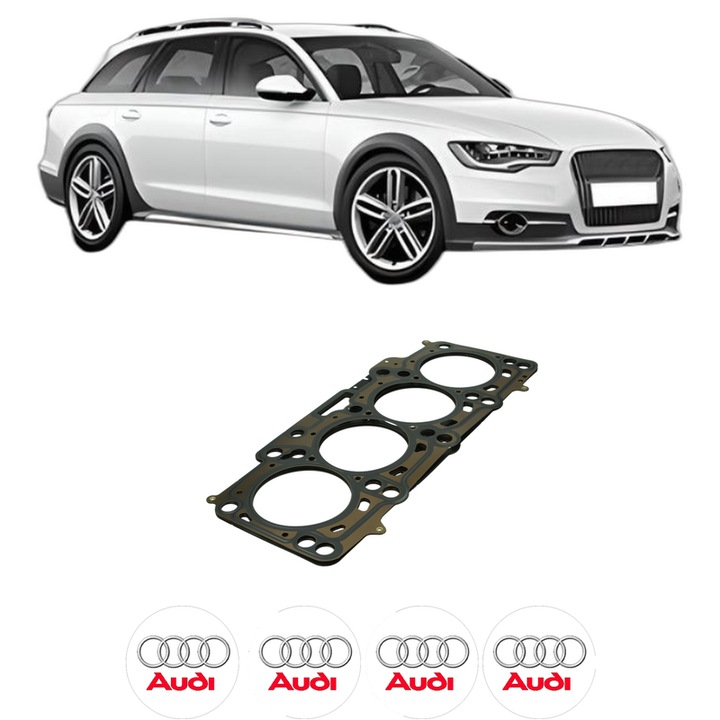 Garnitura chiuloasa AUDI A4 Allroad B8 (8KH) 2.0 TDI quattro din 2009-2016 KW 120 CP 163 CMC 1968, auto, Elring, 4x Stickere auto cu AUDI