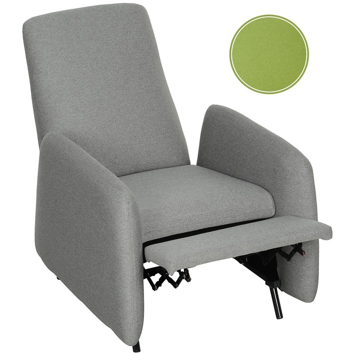 Fotoliu, Outsunny, Gri, Textil