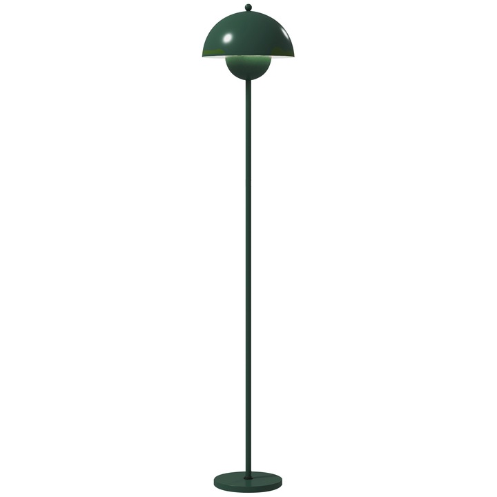 Lampa de podea, design modern, O30x155 cm, verde, cu intrerupator la pedala