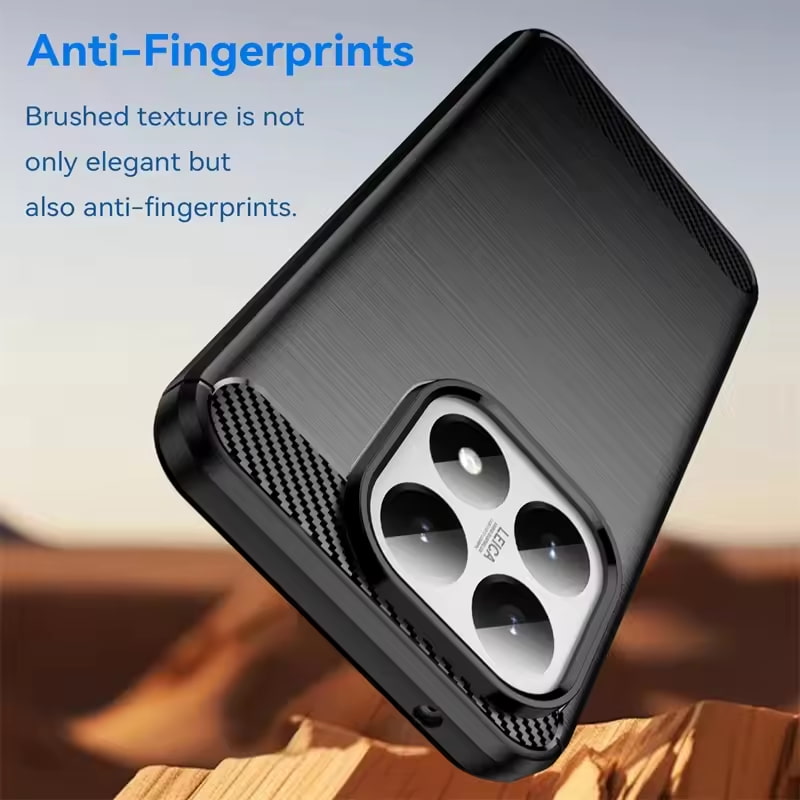 Husa pentru Xiaomi 15T Carbon Liquid Silicone, negru