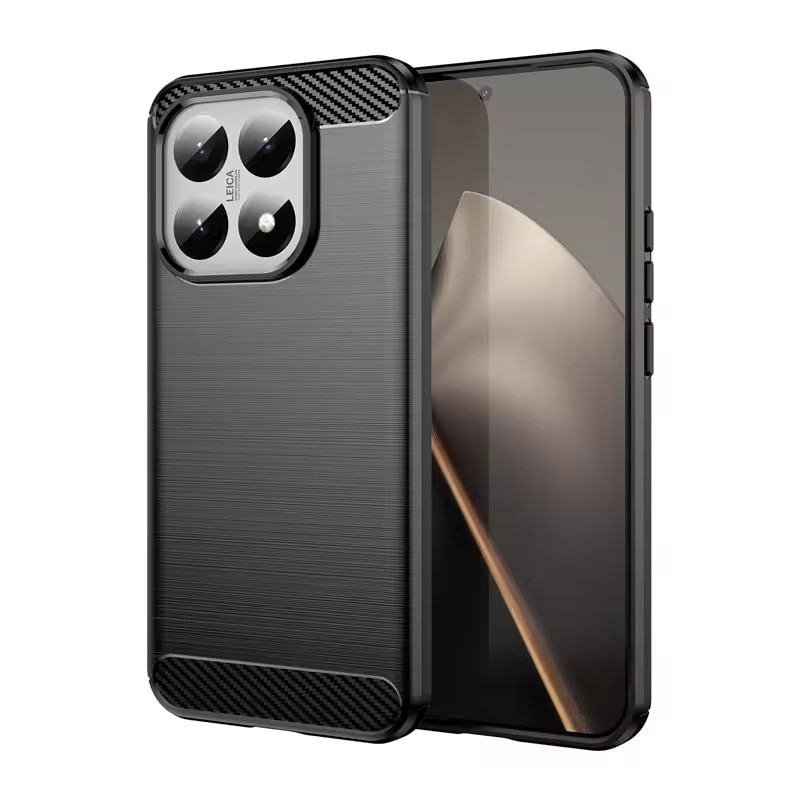 Husa pentru Xiaomi 15T Carbon Liquid Silicone, negru