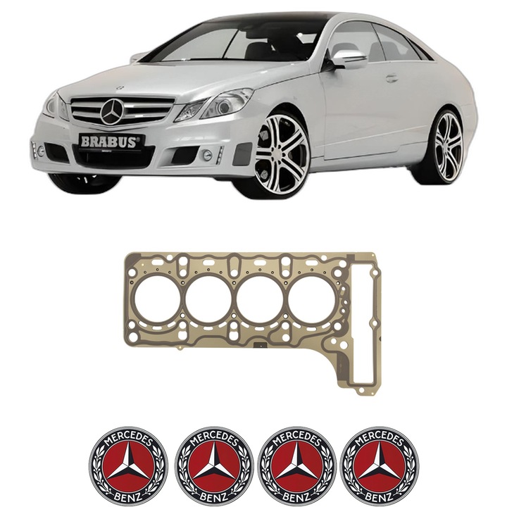 Garnitura chiuloasa MERCEDES-BENZ E-CLASS Coupe (C207) E 250 CDI / BlueTEC / d (207.303, 207.304) din 2009-2016 KW 150 CP 204 CMC 2143, auto, Elring, 4x Stickere auto cu MERCEDES-BENZ